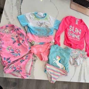 Bundle of 4 girls bathing suits